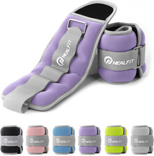 NEALFIT Ankle Weights for Men Women Kids, Leg Arm Wrist Weights with Adjustable