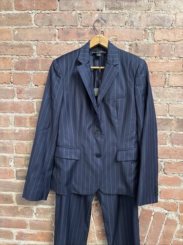 Vintage Ralph Lauren Collection Women’s Suit, Sz 10/6, Navy Pinstripe Wool, USA - Picture 2 of 18