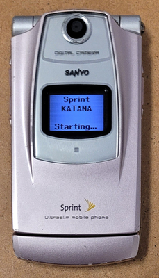 Sanyo Katana SCP-6600 - Pink and Silver ( Sprint ) Very Rare