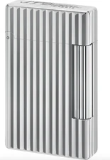 S.T. Dupont Initial Line, White Bronze Striped Lighter 020802 (20802) New In Box