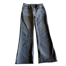 Gianni Bini Womens Black Wide Leg Jeans Size 27