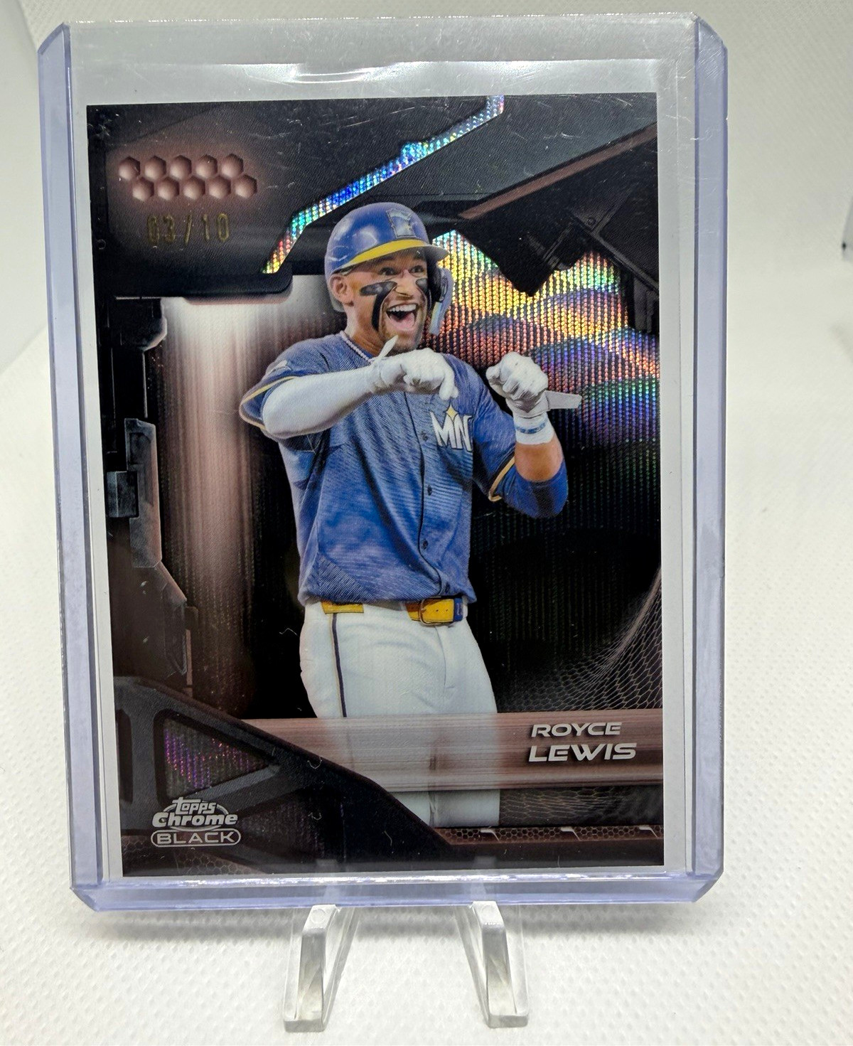 Royce Lewis 2026 Topps Chrome Black Rose Gold Wave # /10 Minnesota Twins