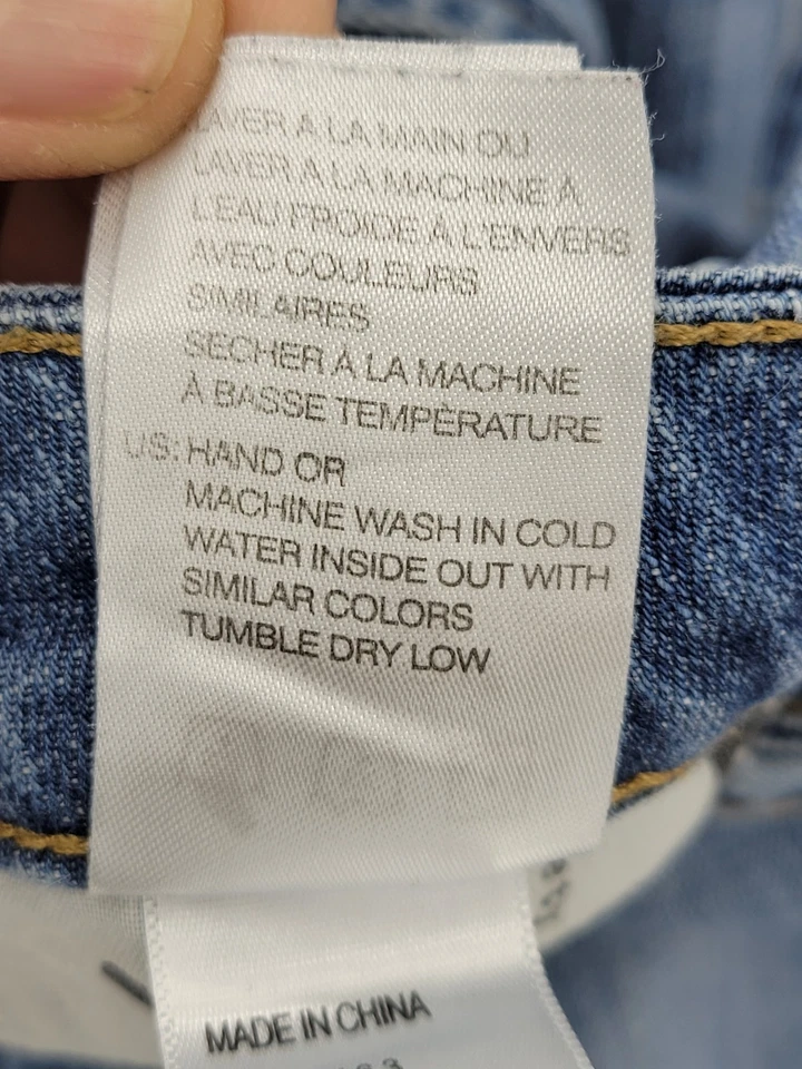 Pantalones de mezclilla elásticos cónicos desgastados Articles of Society azules para mujer 28 grunge Foto 4 de 4