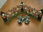 Rose Covered Corner Victorian Fence w/2 Garden Beds 1:12 dollhouse miniature #1 — photo 2