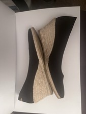 Viscata Women Roses Canvas Black EUR Size 41 Espadrille Wedges Heels