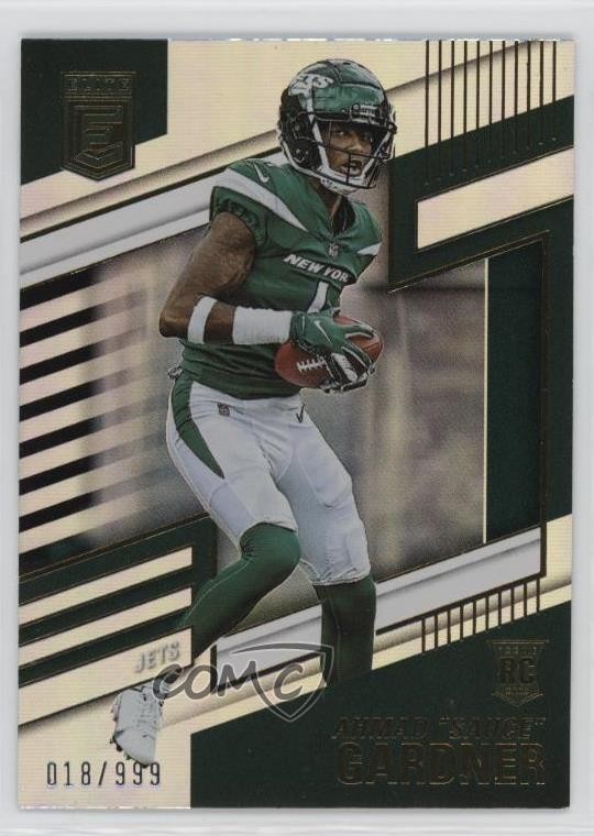 2022 Panini Donruss Elite Rookies 18/999 Ahmad Gardner Sauce #142 Rookie RC 1cx3