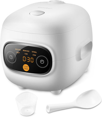 Mini Rice Cooker 4 Cups Cooked/2 Cups Uncooked, Portable Non-Stick Rice Maker, 2