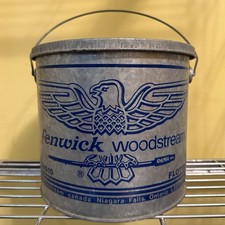 VTG Fenwick Woodstream Fishing Galvanized Metal Minnow Bucket Floating Bait