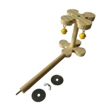 Parrot Cage Toy with Bell Hanging Bird Perch for Cockatoo Parakeets Parrots