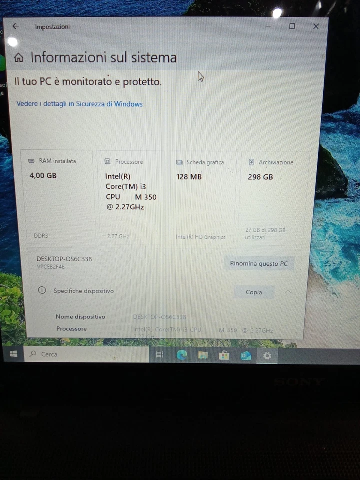 💻 Sony VAIO PCG-71311M – Intel i3 / 4GB RAM / 300GB HDD – Buono Stato - Immagine 2 di 4