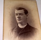 Rare Antique ID'd Irish American Religious Clergy Father Courtney Cabinet Photo! — photo 3