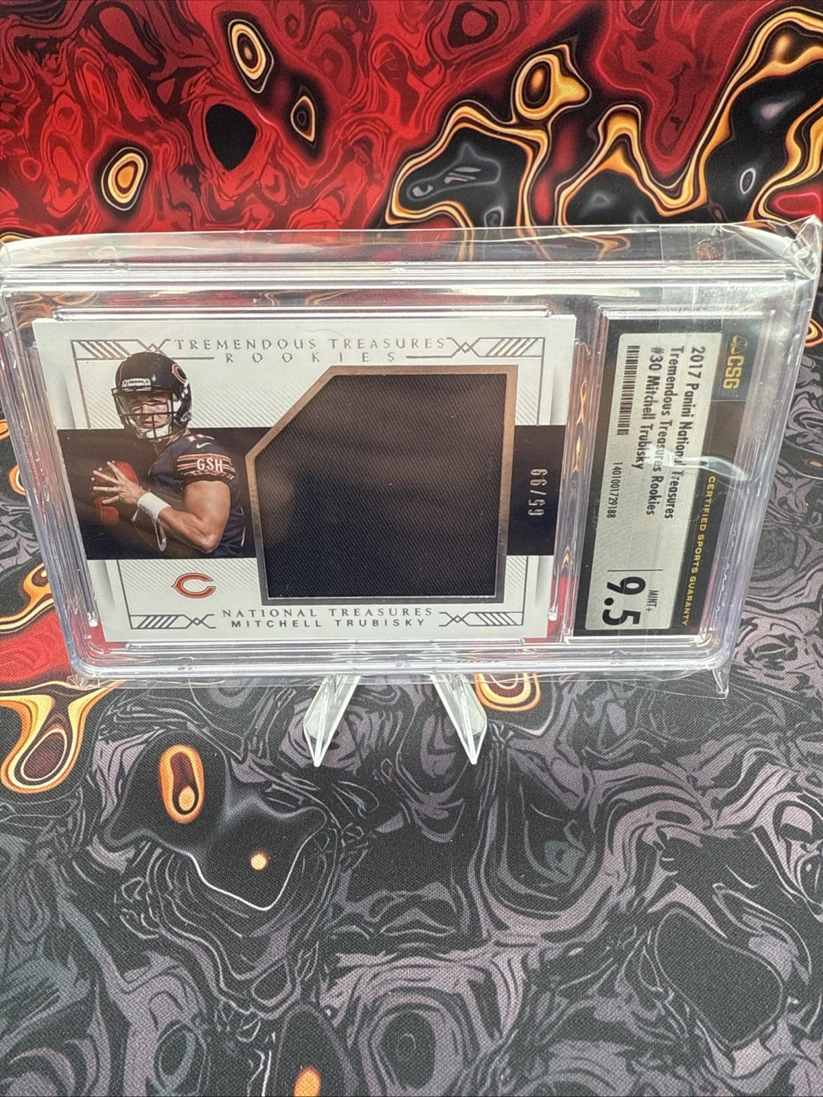 Mitchell Trubisky Panini National Treasures Tremendous Treasures Rookies #30 Base