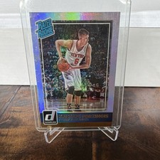 2015-16 Panini Donruss Kristaps Porzingis #239 Rated Rookie Knicks NBA Card. rookie card picture