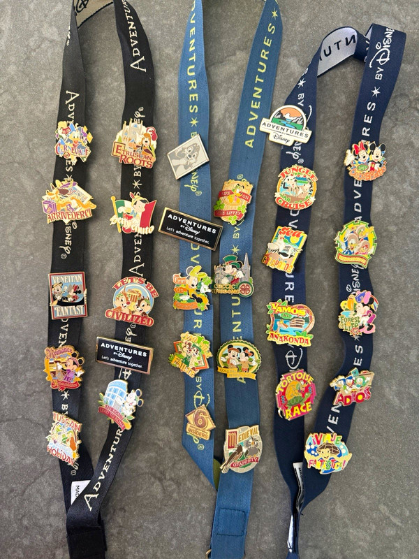 Adventures by Disney Pin Trading Lanyard Set from Ireland, Germany, Galapagos