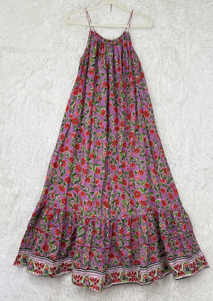 A Pea in the Pod Dress Womens Small Purple Floral Maxi Sundress Maternity Boho - Image 3 of 4