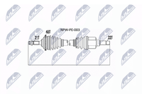 Antriebswelle NTY NPW-PE-003 FüR 206 Peugeot 2A SW 2E Van 16V Hdi Eco 2LKFWA LPG