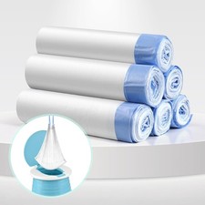 Portable Travel Potty Chair Liners Bags Universal with Drawstring, 90 PCS 18