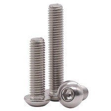 EASTLO 3/8-16 x 2-1/2" Button Head Socket Cap Screws 304 Stainless Steel 15 PCS