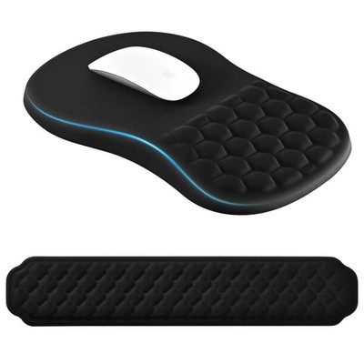 EooCoo Tastatur Handballenauflage und Mausmatte Handgelenkstütze Set Gaming Mauspad