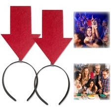 YOOLEETC 2pcs Arrow Headband New creative symbol Large, Red x2