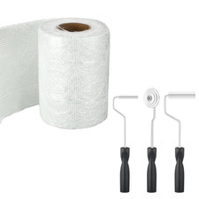 1708 Fiberglass Cloth Roll 6" Wide by 360" Mat Material Roll with 3 Roller Tools