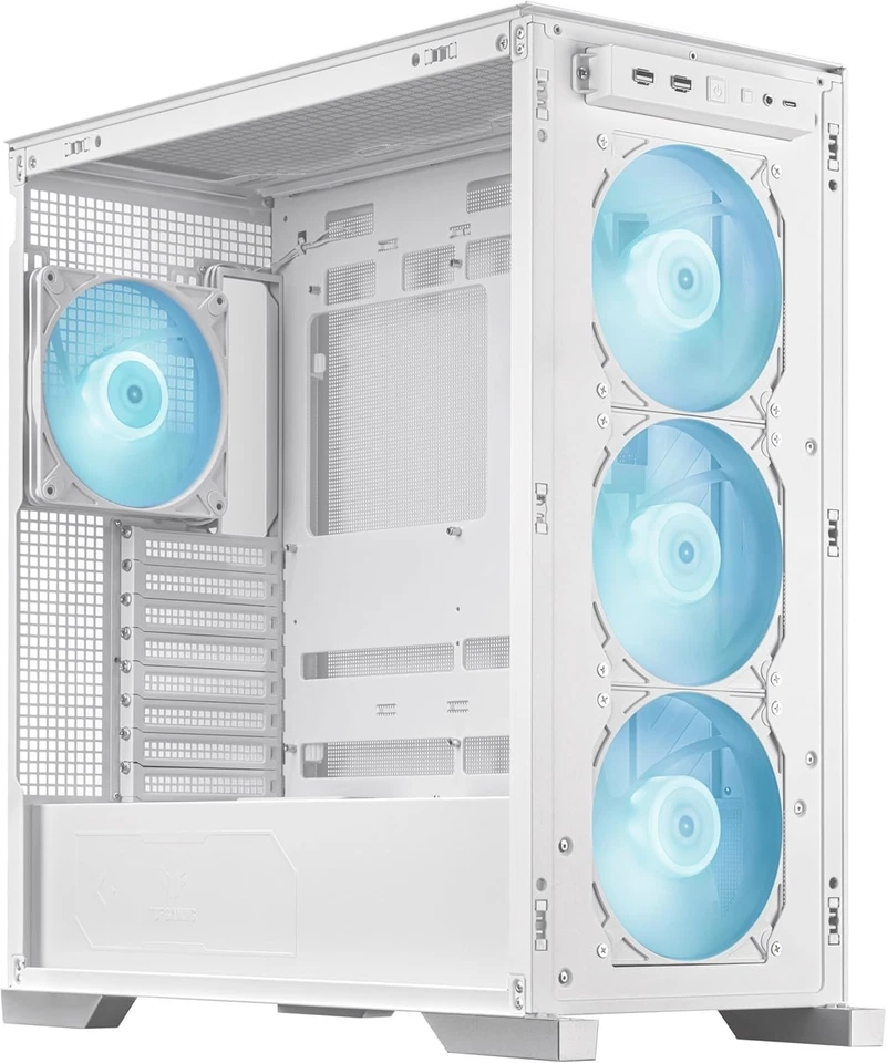 Asus TUF Gaming GT302 ARGB Case Mid-Tower Bianco PC Gaming E-ATX 4 Ventole 140mm - Immagine 2 di 4