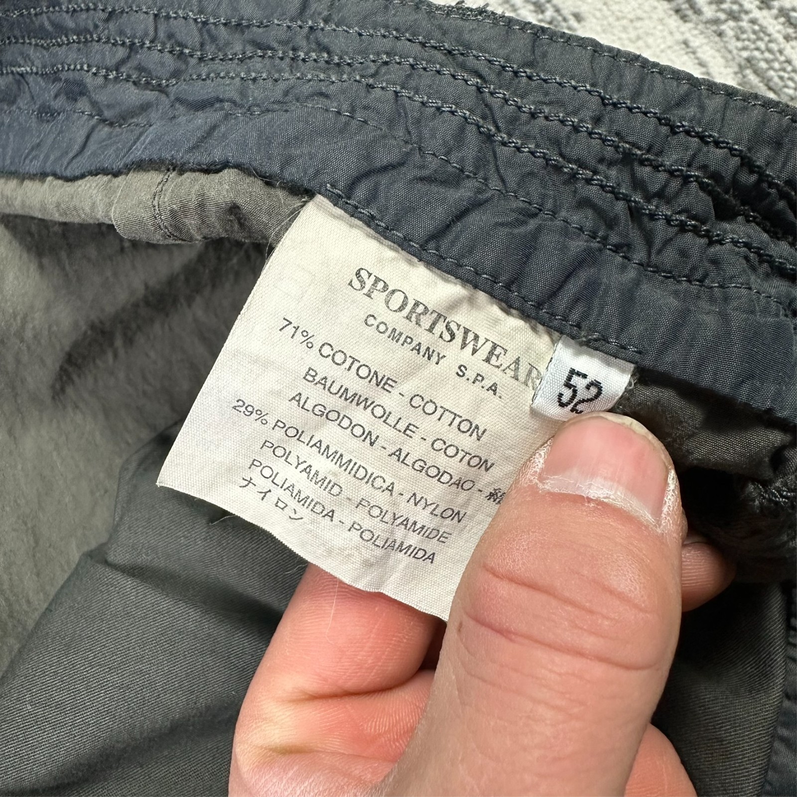 VTG Stone Island S/S 2000 Speed Jeans Olive Sz 52 / W34 Cargo Technical Trousers image 5