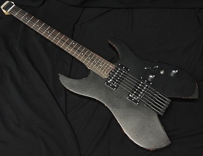 SCHECTER OL-NV-HL BKM Headless Stratocaster Type NV Shape Black Metallic Guitar