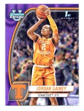 Jordan Gainey 2024-25 Bowman University Chrome #33 Purple Lava Refractor
