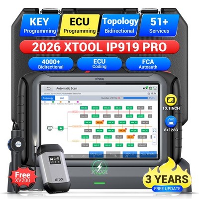 XTOOL IP919 PRO Wireless Bidirectional Diagnostic OBD2 Scanner ECU Programming  