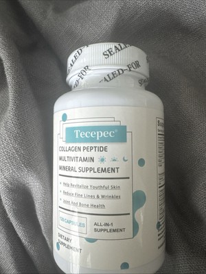 Tecepec Collagen Peptide, Vitamin & Mineral, Contains Vitamin d3 - 60 Tablets
