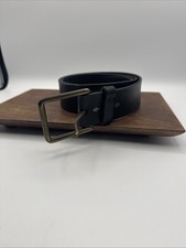 Men  s Full Leather Black Gap Belt. 41  Long 1.75  W