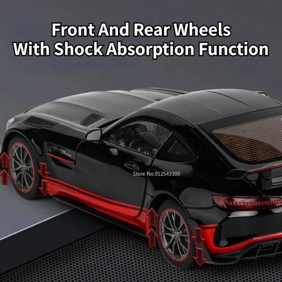 Литая модель автомобиля Mercedes-AMG GT-R 1:18 — роскошная спортивная коллекционная, детализированная - Изображение 3 из 4