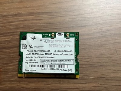 Intel Pro/Wireless 2200BG 802.11B/G Mini PCI Netzwerk Karte WIFI für Toshiba Del