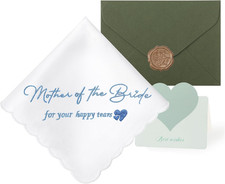 Mother of The Bride Handkerchief Wedding Handkerchiefs Something Blue Gifts for