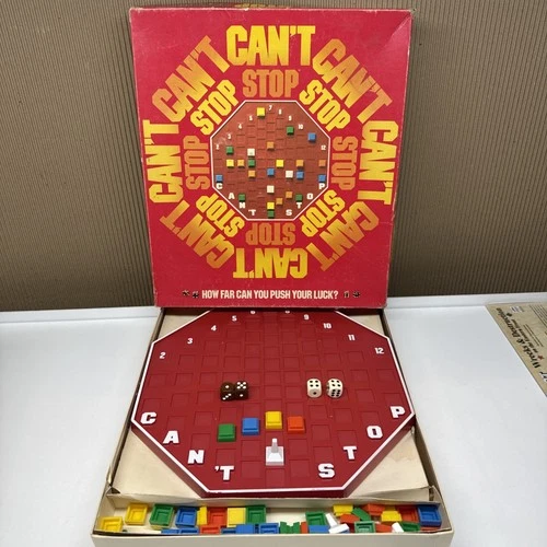 1980 Can’t Cant Stop Board Game No. 122 Parker Brothers Vintage Complete! Nice!