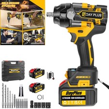 2500Nm 1/2"Cordless Electric Impact Wrench Drill Gun Ratchet Driver for Car Tire