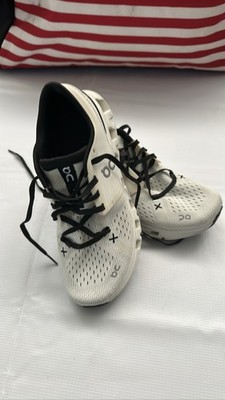 On Cloud X 4 Womens Size 8 Ivory Black Running Training Shoes Sneakers