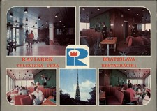 Kaviarn Televizna Veza Bratislava Restaurant vintage postcard g623