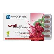 Dermoscent UTI-Zen Cranberry Tablets for Dogs  Cats Food Supplement for Bladd...