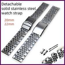 Stainless Steel Watch Strap Universal Detachable Bracelet 20mm 22mm