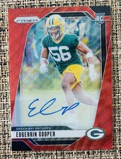 2024 Panini Prizm #331 Edgerrin Cooper Rookie Auto Red Wave /149 Packers