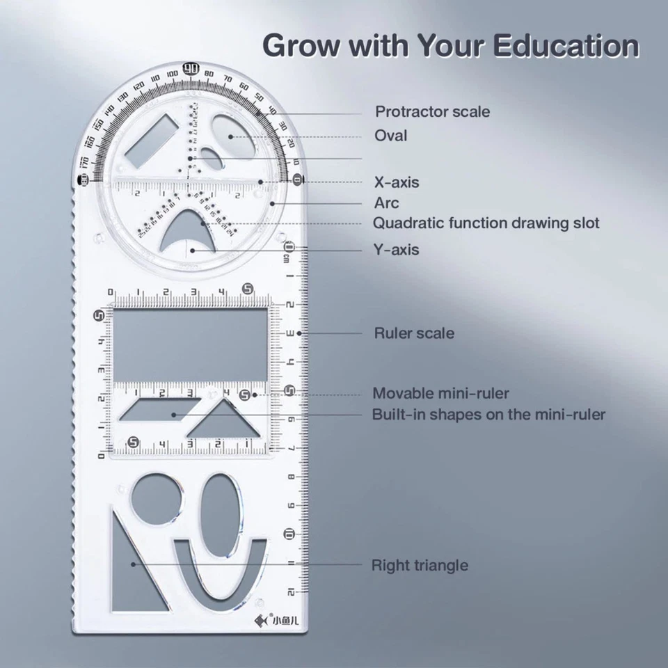 3 pcs Spirograph Ruler Set Geometric Art Mathematical Roulette Drawing Tools New - Image 3 of 4