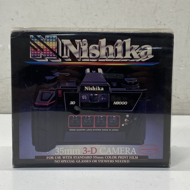 Vintage Nishika N8000 35mm 3-D Stereo Camera Quadra Lens System NIB Tested