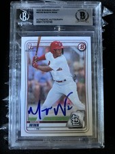 MASYN WINN SIGNED 2020 BOWMAN DRAFT ROOKIE CARD AUTO BECKETT