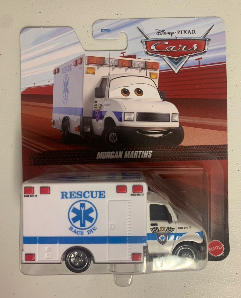Disney Pixar Cars MORGAN MARTINS Ambulance Race Rescue Die-cast (1