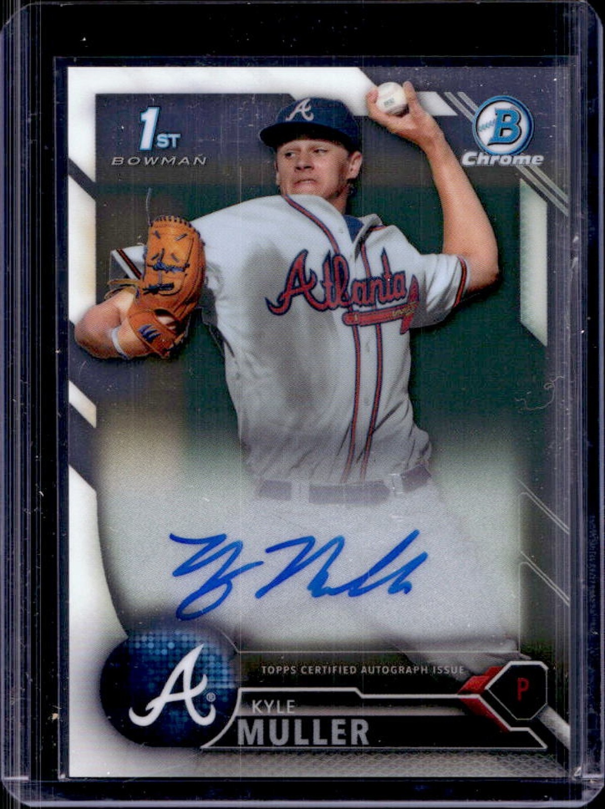 2016 Bowman Draft Kyle Muller Chrome Auto 1st Prospect #CDA-KM Braves
