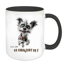 Lustige Sprüche Tasse, Es eskaliert eh, Chinese Crested, A6699