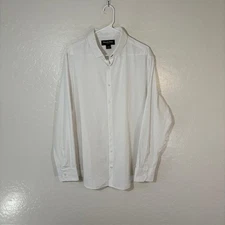 Mizzen+Main Shirt Mens XL White Leeward Trim No Tuck Button Down Performance