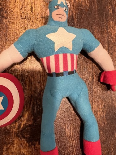 Captain America Ultimate Marvel Plush Doll VTG 2001 Kellytoy Superhero - Picture 3 of 12